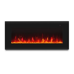 Foyer électrique à air forcé Corretto de Real Flame, 40 po de large, noir
