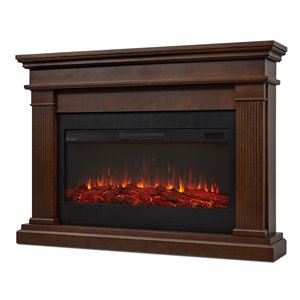 Real Flame Beau 58.5-in Infrared Electric Fireplace in Dark Walnut