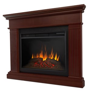 Foyer électrique à air forcé Kennedy de Real Flame, 55,5 po de large, noyer foncé