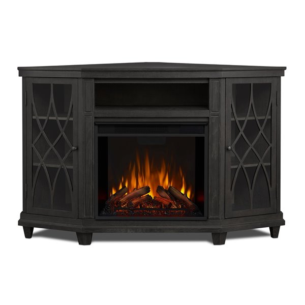 Real Flame Lynette 56.26-in Grey Corner Infrared Electric Fireplace