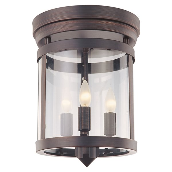 DVI Niagara 3-Light Contemporary Ceiling Light - 11.5-in - Oil Rubbed Bronze