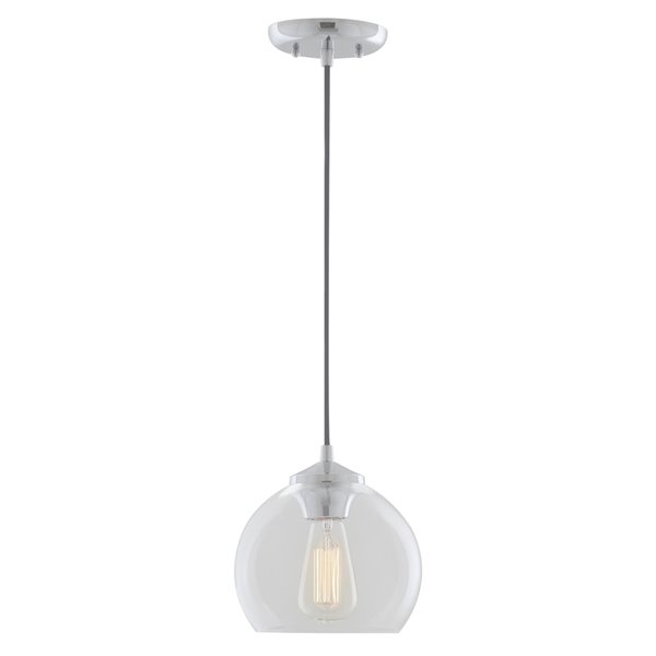 DVI Oberon Pendant Light - 8-in x 8-in - Chrome