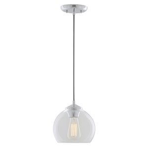 DVI Oberon Pendant Light - 8-in x 8-in - Chrome