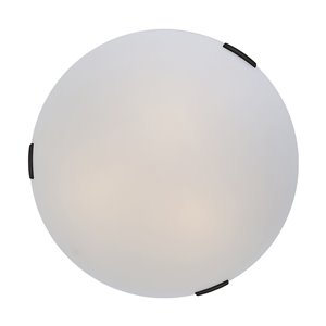 DVI Orinoco 2-Light Contemporary Ceiling Light - 12-in - Graphite Grey