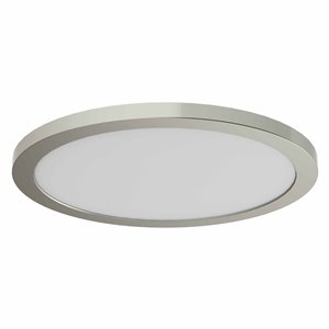 DVI Avro 1-Light Contemporary Flush-Mount Light - 12-in - Satin Nickel