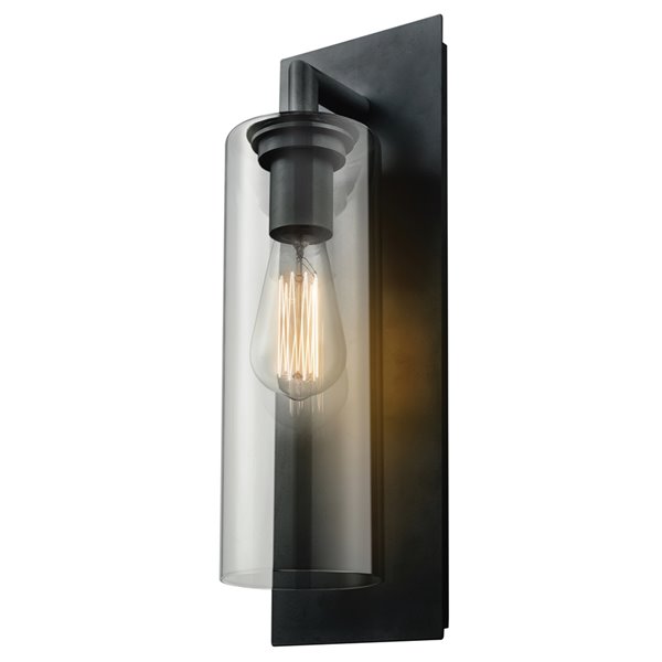 DVI Barker Hardwired Outdoor Wall Sconce - 14.5-in - Black