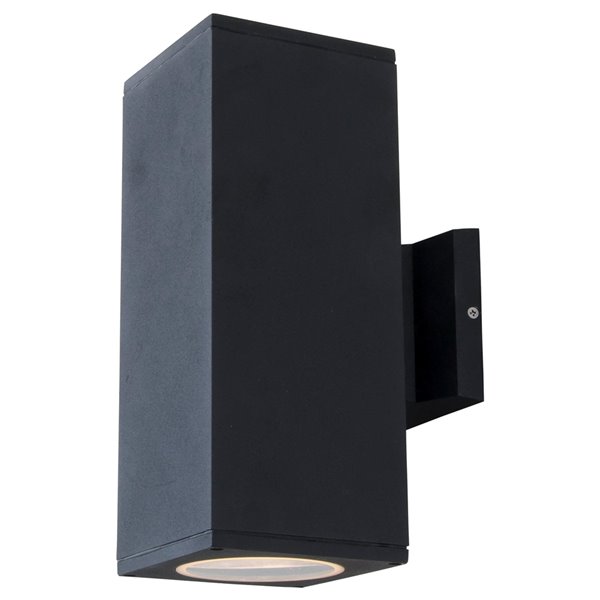 DVI Summerside 2-Light Hardwired Outdoor Wall Sconce - 12-in - Black