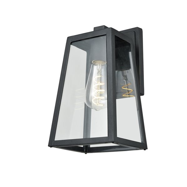 DVI Moraine Hardwired Outdoor Wall Sconce - 11.5-in - Black