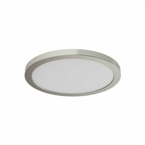 Plafonnier circulaire Avro de DVI à 1 lumière, 7 po, nickel satiné