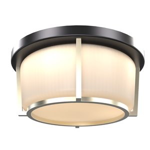 DVI Jarvis AC 1 LED Light Contemporary Ceiling Light - 10-in - Black and Soft Gold