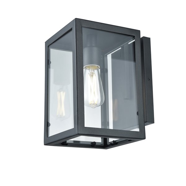 DVI Baker Street Hardwired Outdoor Wall Sconce - 10-in - Black