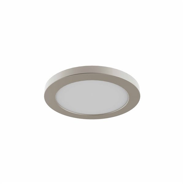 DVI Avro 1-Light Contemporary Flush-Mount Light - 5.5-in - Satin Nickel