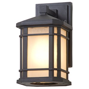 DVI Cardiff Hardwired Outdoor Wall Sconce - 9.75-in - Black