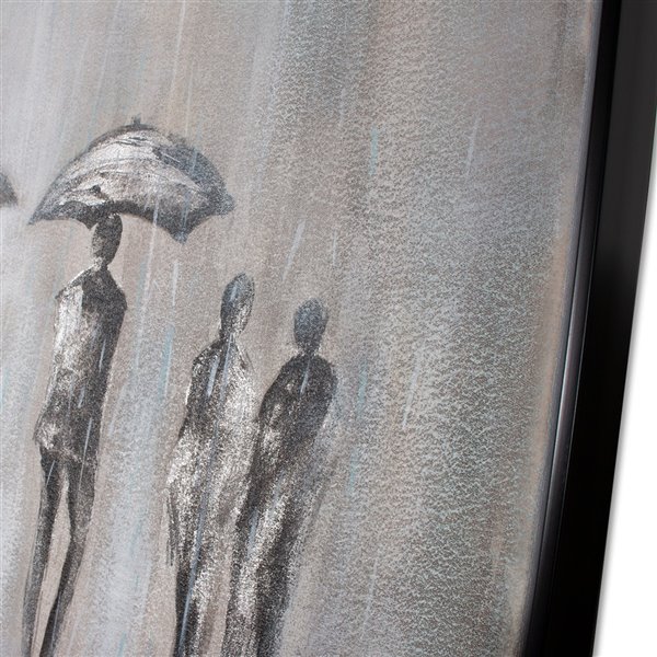 Gild Design House Caught in the Rain, Hand Painted Canvas - 51-in x 51-in