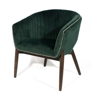 Fauteuil style club Nadia de Gild Design House, velours vert