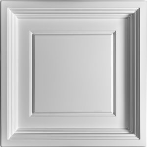 Tuiles de plafond décoratives Ceilume Madison blanche, 2 pi x 2 pi , paquet de 4
