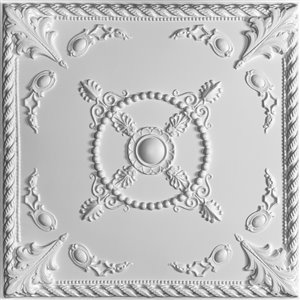 Tuiles de plafond décoratives Ceilume Alexander blanche, 2 pi x 2 pi
