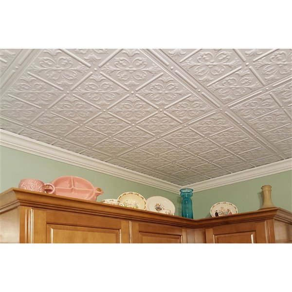 Ceilume Deco Strips White Self Adhesive, Ceiling Tile Adhesive