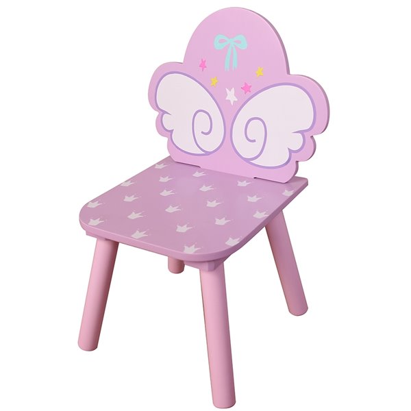 Table carrée Licorne Danawares pour enfants avec 2 chaises et sac de rangement