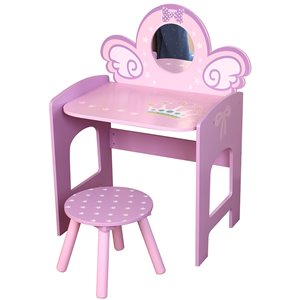Danawares Unicorn Dressing Table with Stool for Childs - Pink