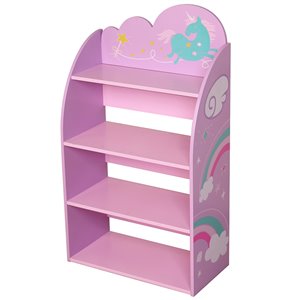 Bibliothèque licorne Danawares pour enfants, 4 étagères, 36 po x 21 po