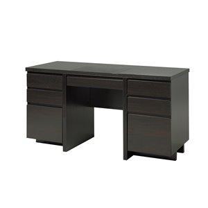 Brassex Office Desk with 7 Drawers & Built-In Writing Pad