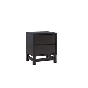 Table de nuit Brassex de style contemporaine, cerise foncée, 15,5 po x 22 po x 15,5 po
