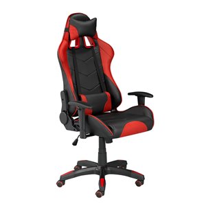 Brassex Sorrento Gaming Chair with Tilt and Recline Black/Red