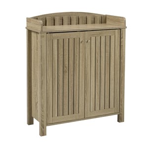 Armoire à chaussures Brassex taupe foncé, capacité de 12 paires, 15,25 po x 33,5 po