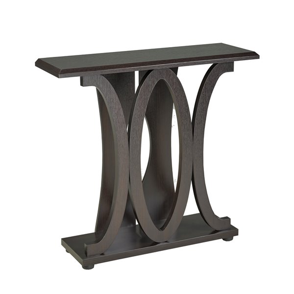 Brassex Console Table in Dark Cherry - 36-in x 33.5-in