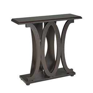 Table console Brassex cerise foncée, 36 po x 33,5 po