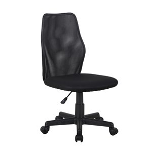 Chaise de bureau Brassex contemporaine noir avec roulettes