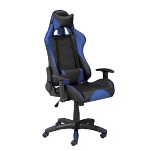 Brassex Sorrento Gaming Chair with Tilt and Recline Black/Blue