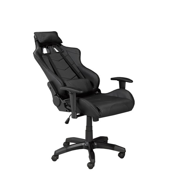 Brassex Sorrento Gaming Chair with Tilt and Recline Black 5100 BLK