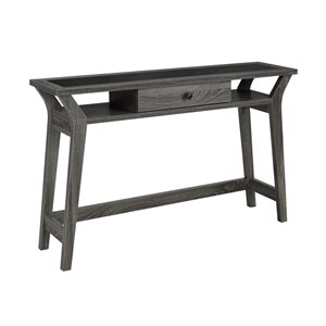 Table console Brassex à tiroir de rangement gris, 47,25 po x 30 po