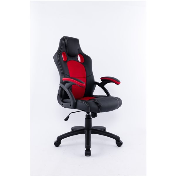 Brassex Ergonomic High-Back Executive Office Chair Black/Red