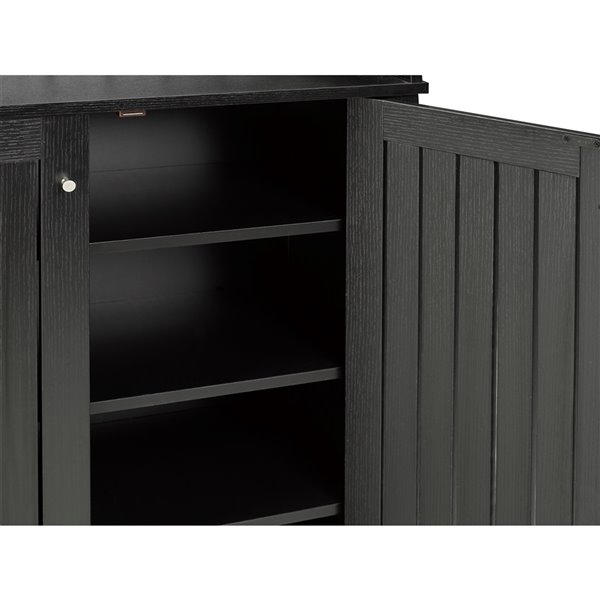 black shoe cabinet