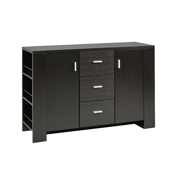 Brassex Ashton Buffet/Server with Storage - Dark Cherry - 32-in x 15-in x 47-in