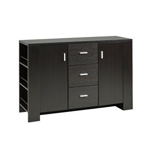 Brassex Ashton Buffet/Server with Storage - Dark Cherry - 32-in x 15-in x 47-in