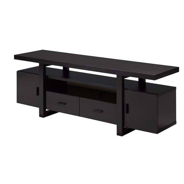 Brassex 60-in TV Stand with 4 Storage Drawers - Dark Cherry