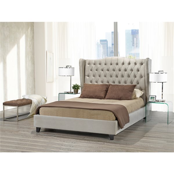 California king tufted bed frame sales