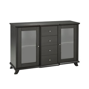 Brassex Venice Buffet/Server with Storage in Dark Cherry Finish - 32.5-in x 15-in x 47-in