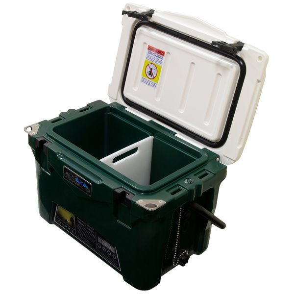 ProFrost Roto-Molded Cooler - 19-L - Green with White Lid