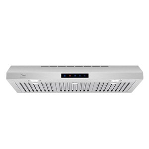 Streamline Ducted Under Cabinet Kitchen Range Hood - 30-in - Stainless