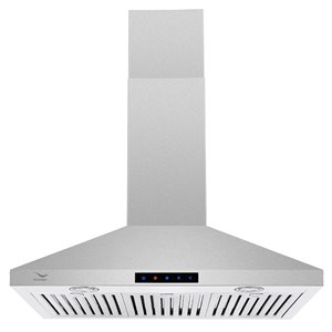 Hotte de cuisine à cheminée murale de Streamline, 30 po, acier