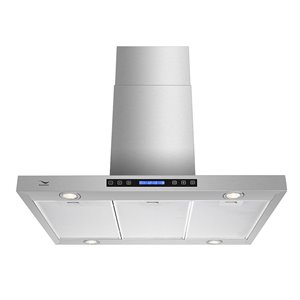 Streamline Convertible Modern Island Range Hood - 36-in - Stainless