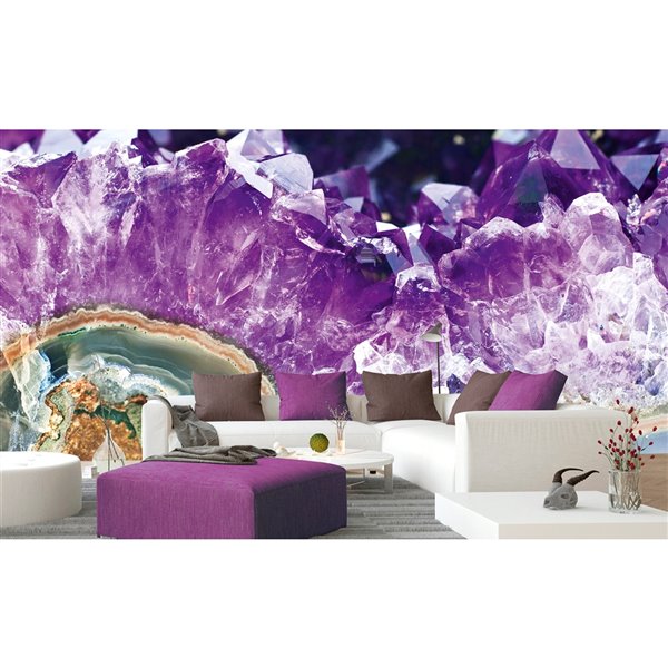 Dimex Amethyst Wall Mural - 12-ft 3-in x 8-ft 2-in