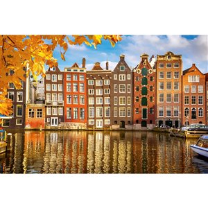 Papier peint maisons à Amsterdam de Dimex, 12 pi 3 po x 8 pi 2 po