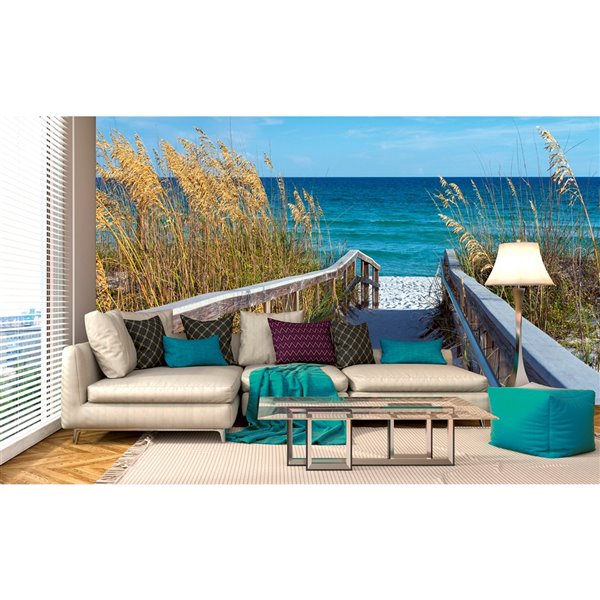 Dimex Sandy Boardwalk Wall Mural - 12-ft 3-in x 8-ft 2-in