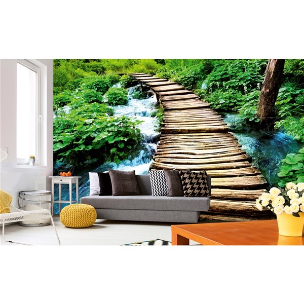 Dimex Boardwalk Wall Mural - 12-ft 3-in x 8-ft 2-in